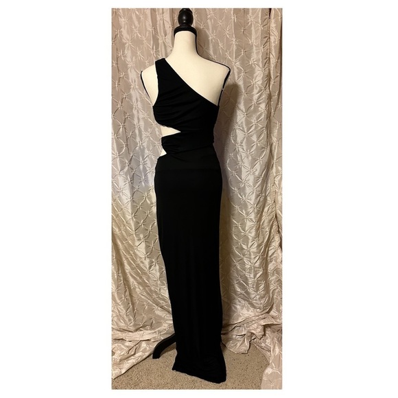 STAUD Black Letta One Shoulder Cutout Maxi Dress - Picture 7 of 15